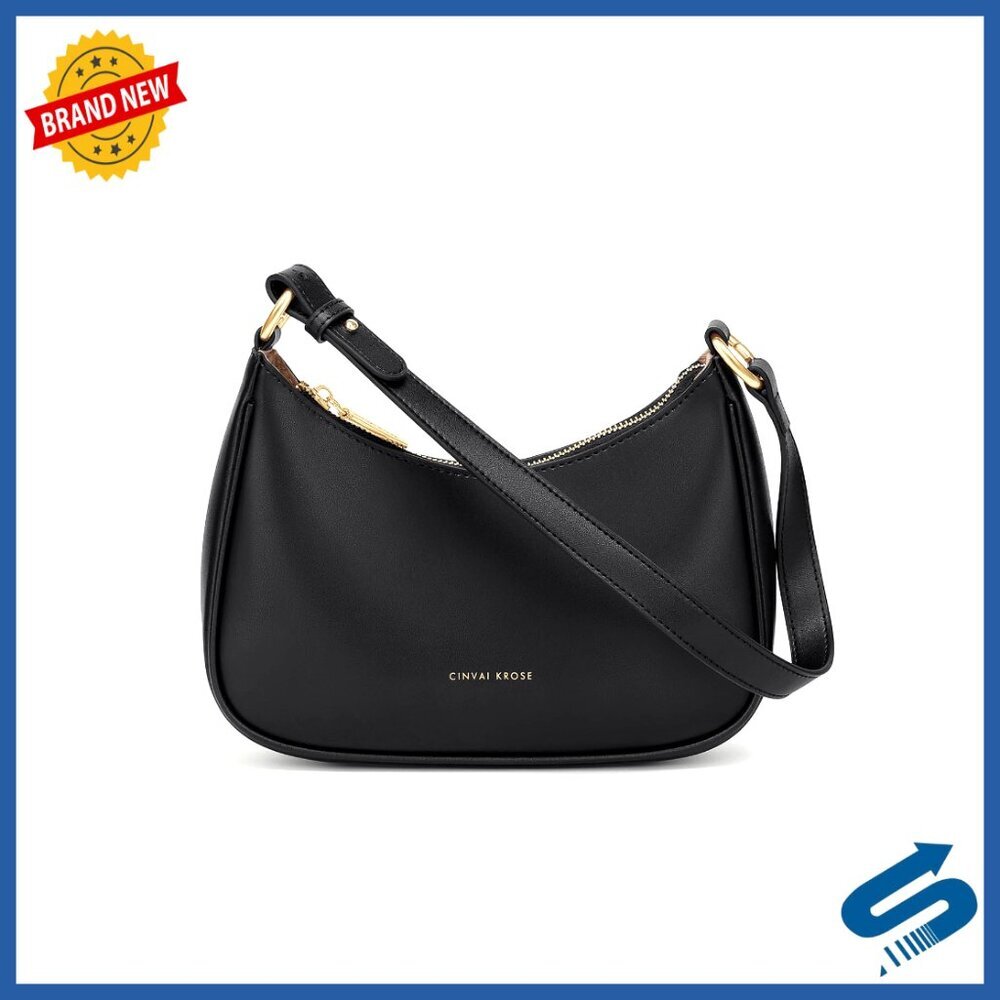 Leather Hobo Shoulder Bag with Dual Strap Design for Crossbody Wear